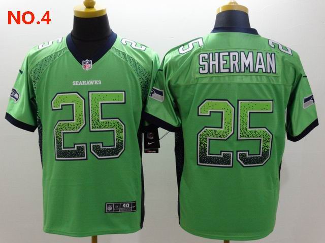 Men's Seattle Seahawks #25 Richard Sherman Jersey NO.4;